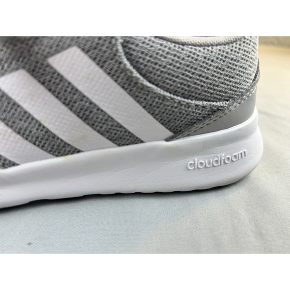 Adidas Cloudfoam Womens Size 6 Gray White Running Shoes Athletic Sneakers - Picture 2 of 9